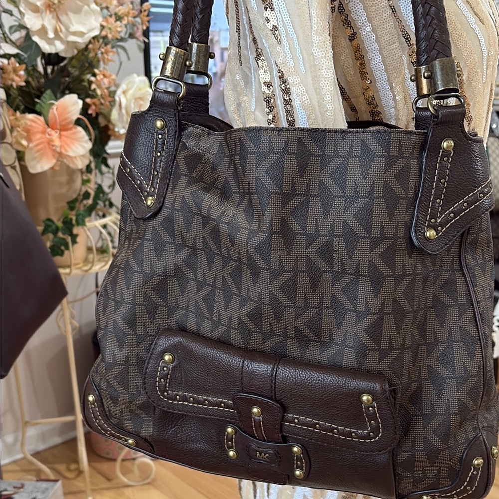 Michael Kors Brown Signature Tote Bag